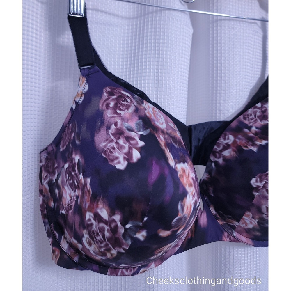 New Torrid Curve 44DDD Full‎ Coverage Smoothing Purple Floral Underwire - Picture 4 of 8